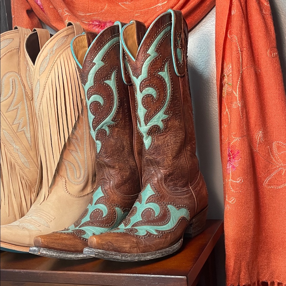 Old Gringo Brown and Turquoise Kailani Stud Boots